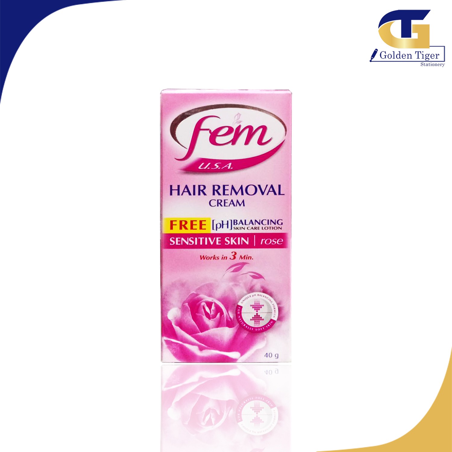 Fem Hair Removal Cream 40g Golden Tiger Stationery Store