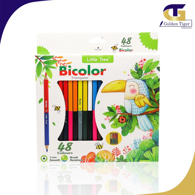 Little Tree Bicolor Triangular 48 colour pencil