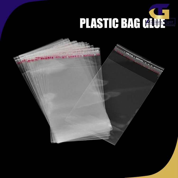 Plastic Bag With Glue ( 10" x 13.5" ) ကပ်ခွာ