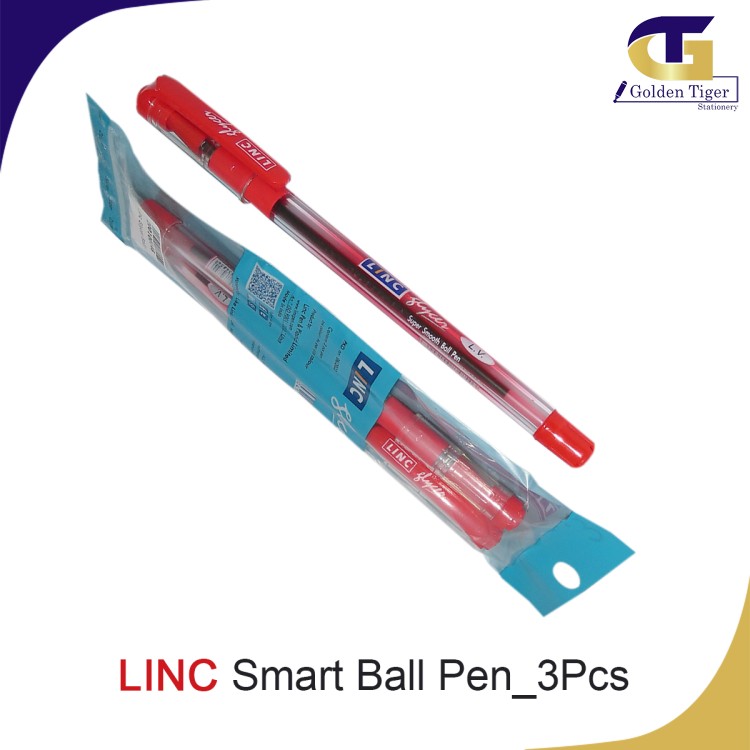 Linc Glycer Ballpen 3pcs Blue  Golden Tiger Stationery Store