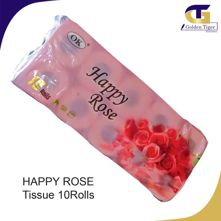 Happy Rose Tissue 10 Rolls